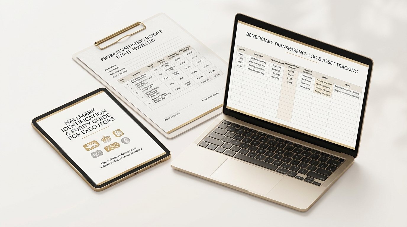 Toolkit for executors including a hallmark guide and probate valuation samples.