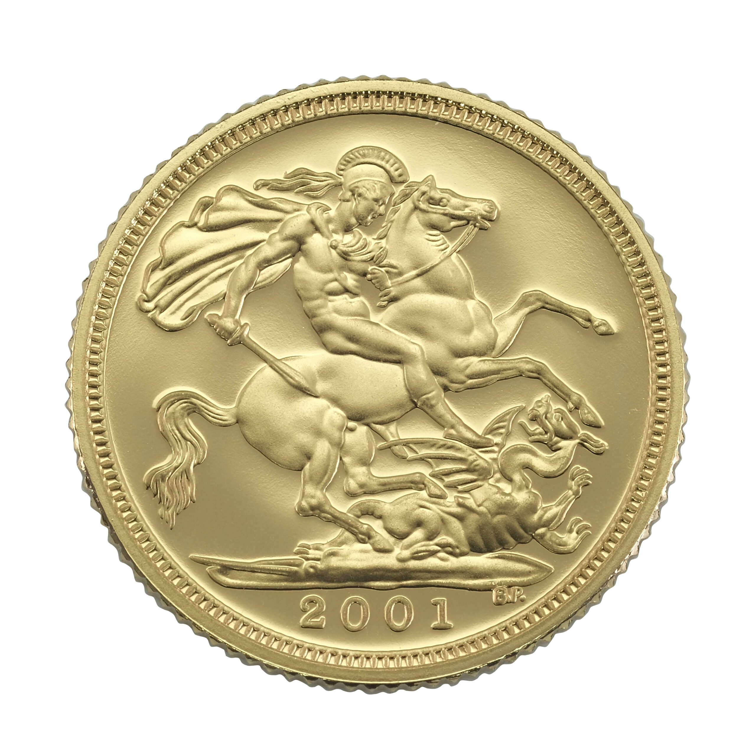 2001 Half Sovereign Elizabeth II Fourth Head