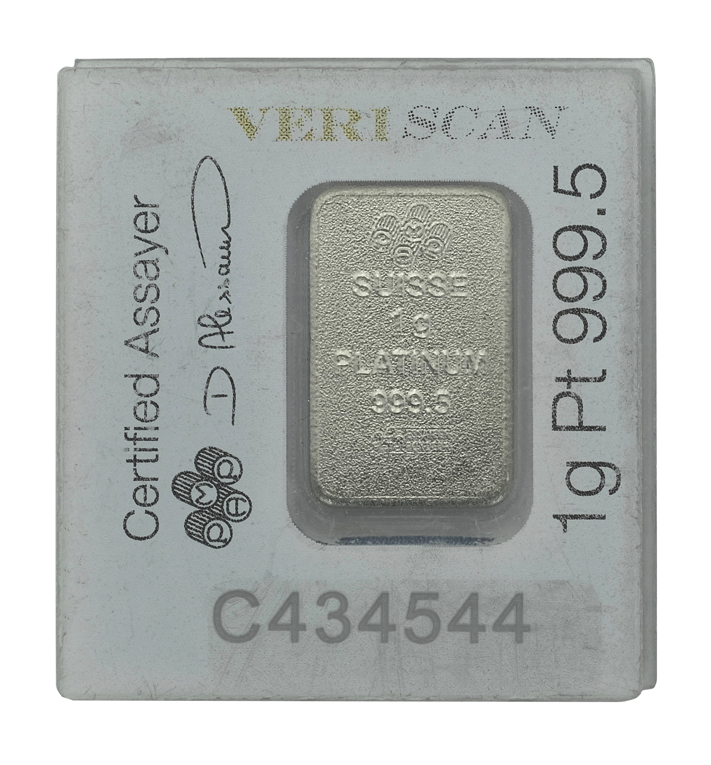 1g Lady Fortuna PAMP Platinum Bar Multicard