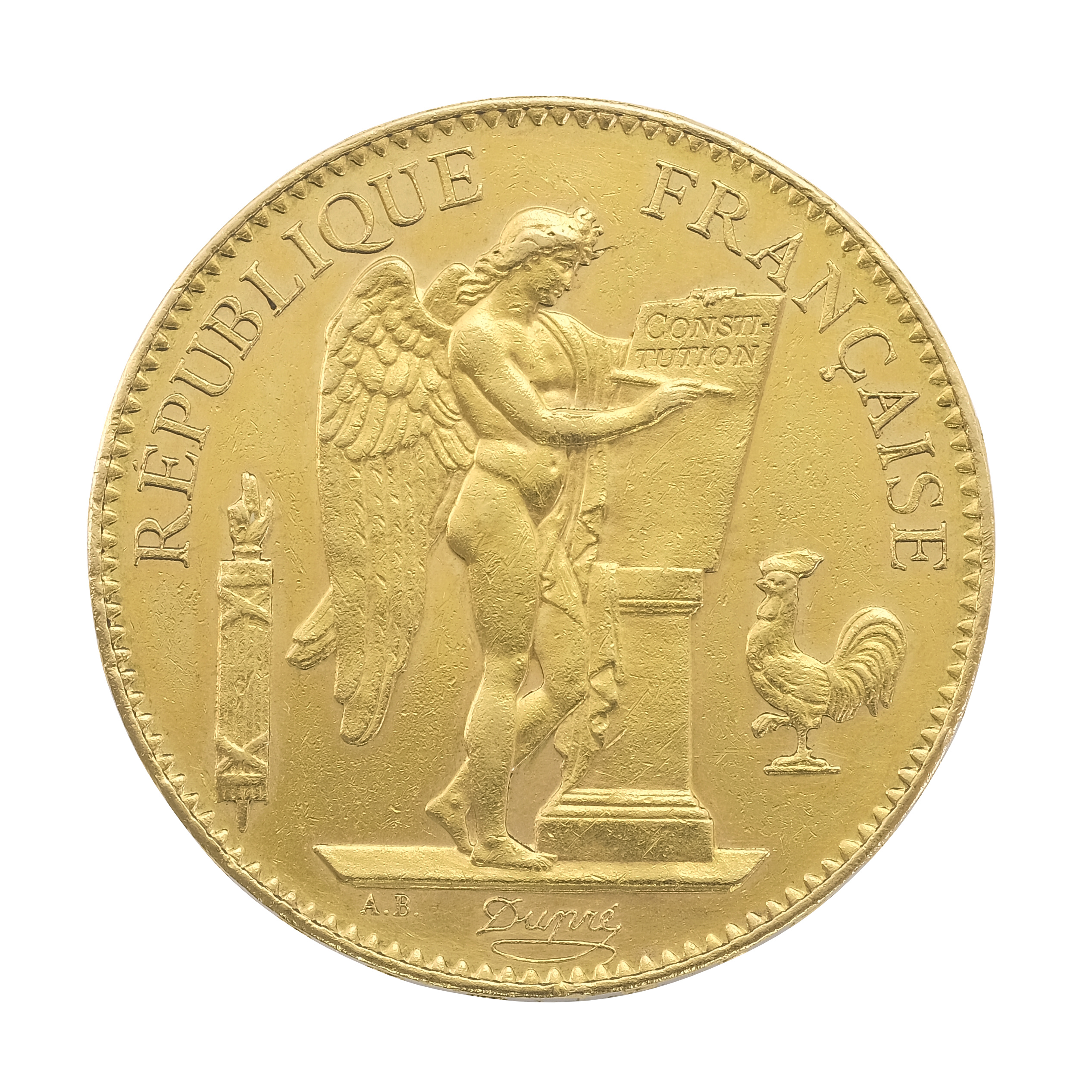 Best Value 100 French Francs Gold Coin Guardian Angel