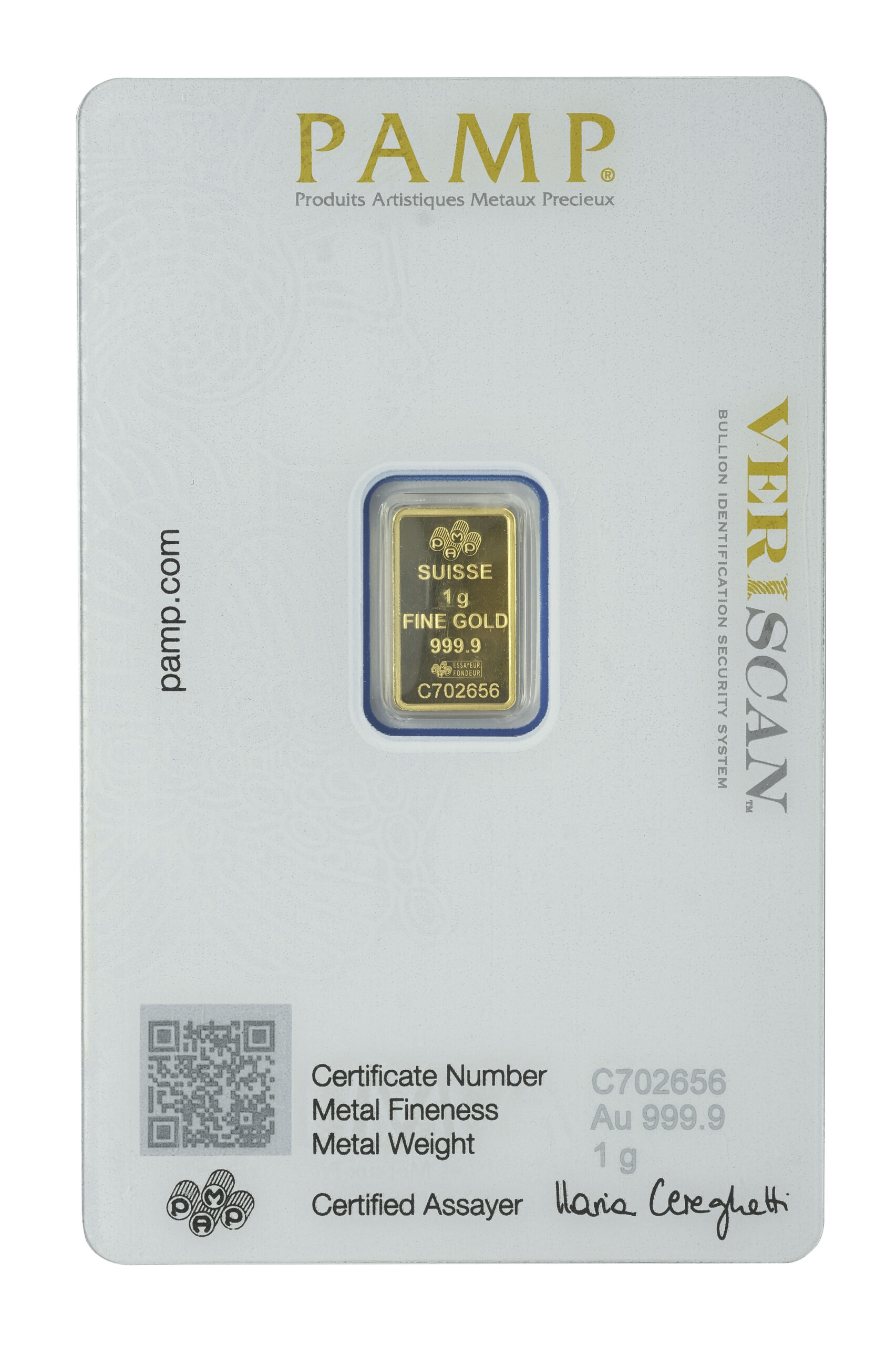 1g Fortuna PAMP Minted Gold Bar - Image 2