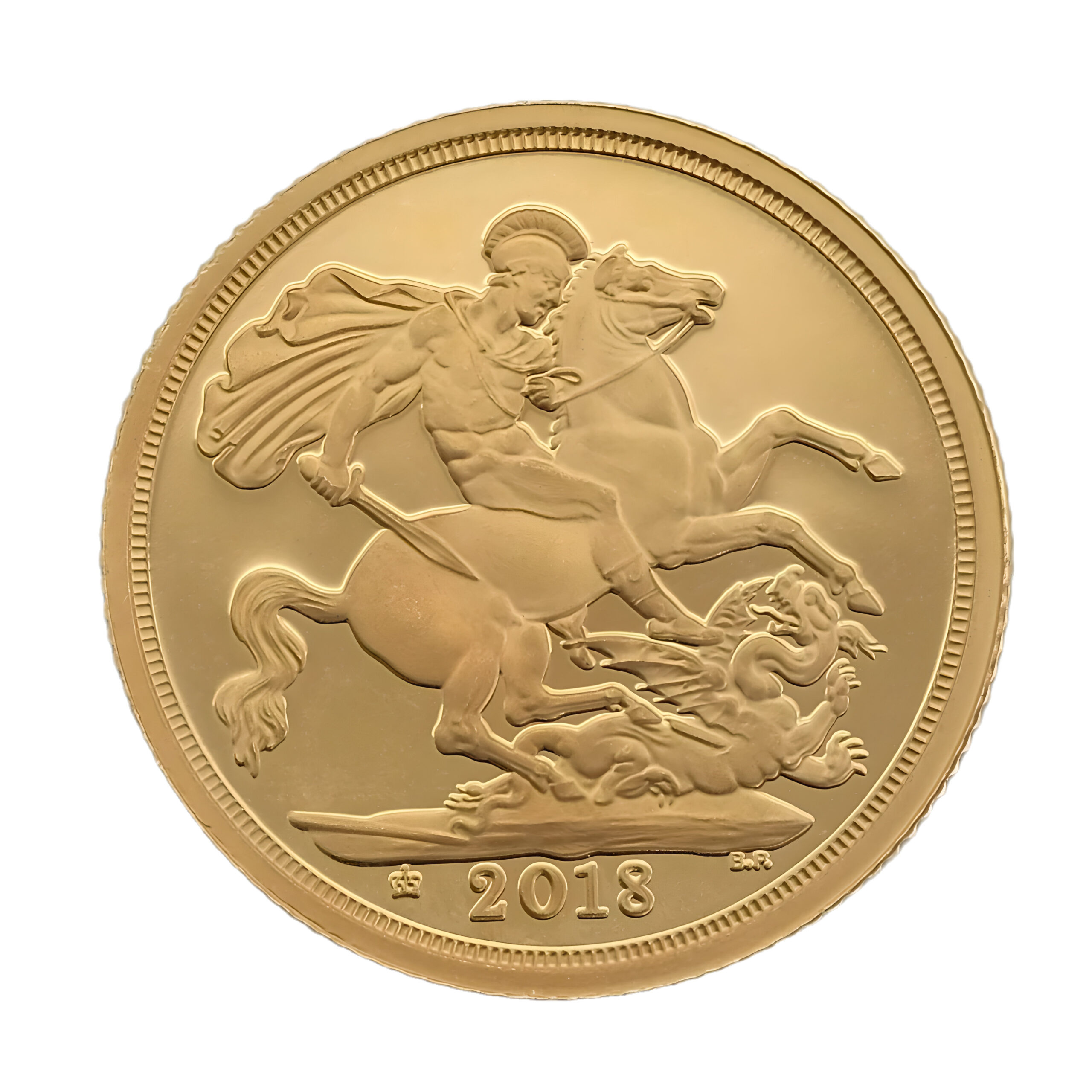 2018 Gold Sovereign Queen Elizabeth II Sapphire Coronation 5th Portrait