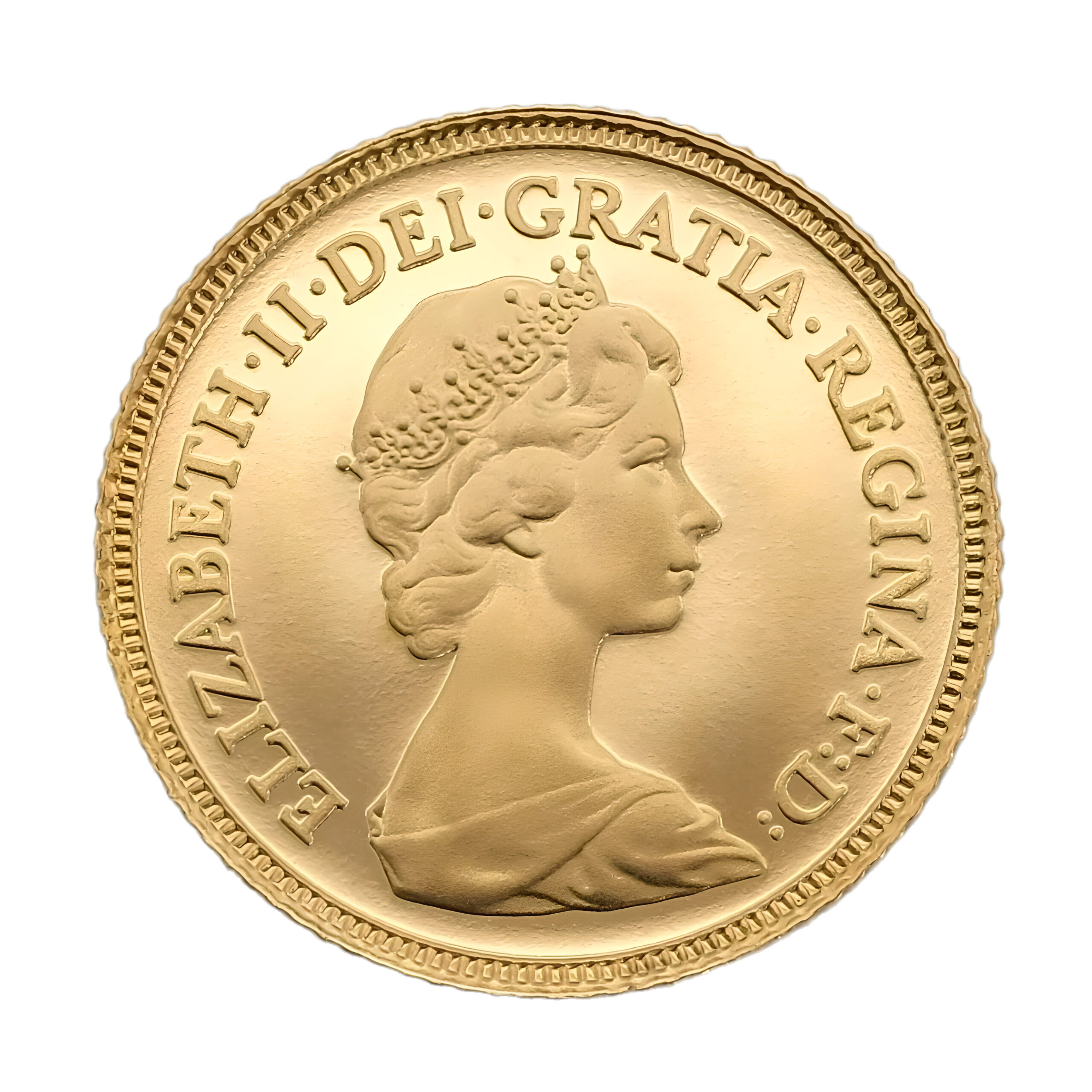1982 Gold Half Sovereign Queen Elizabeth II 2nd Portrait - Image 2
