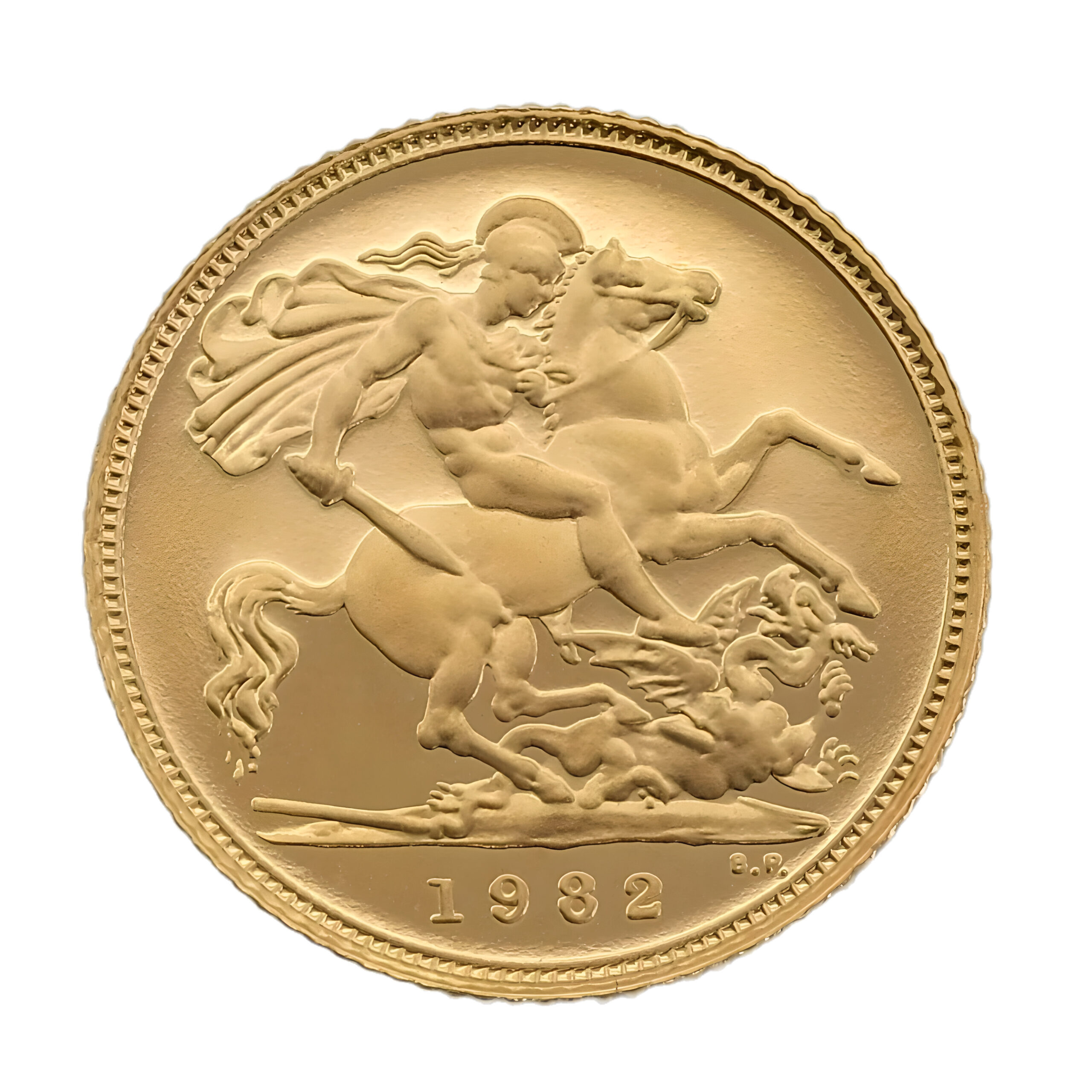 1982 Gold Half Sovereign Queen Elizabeth II 2nd Portrait