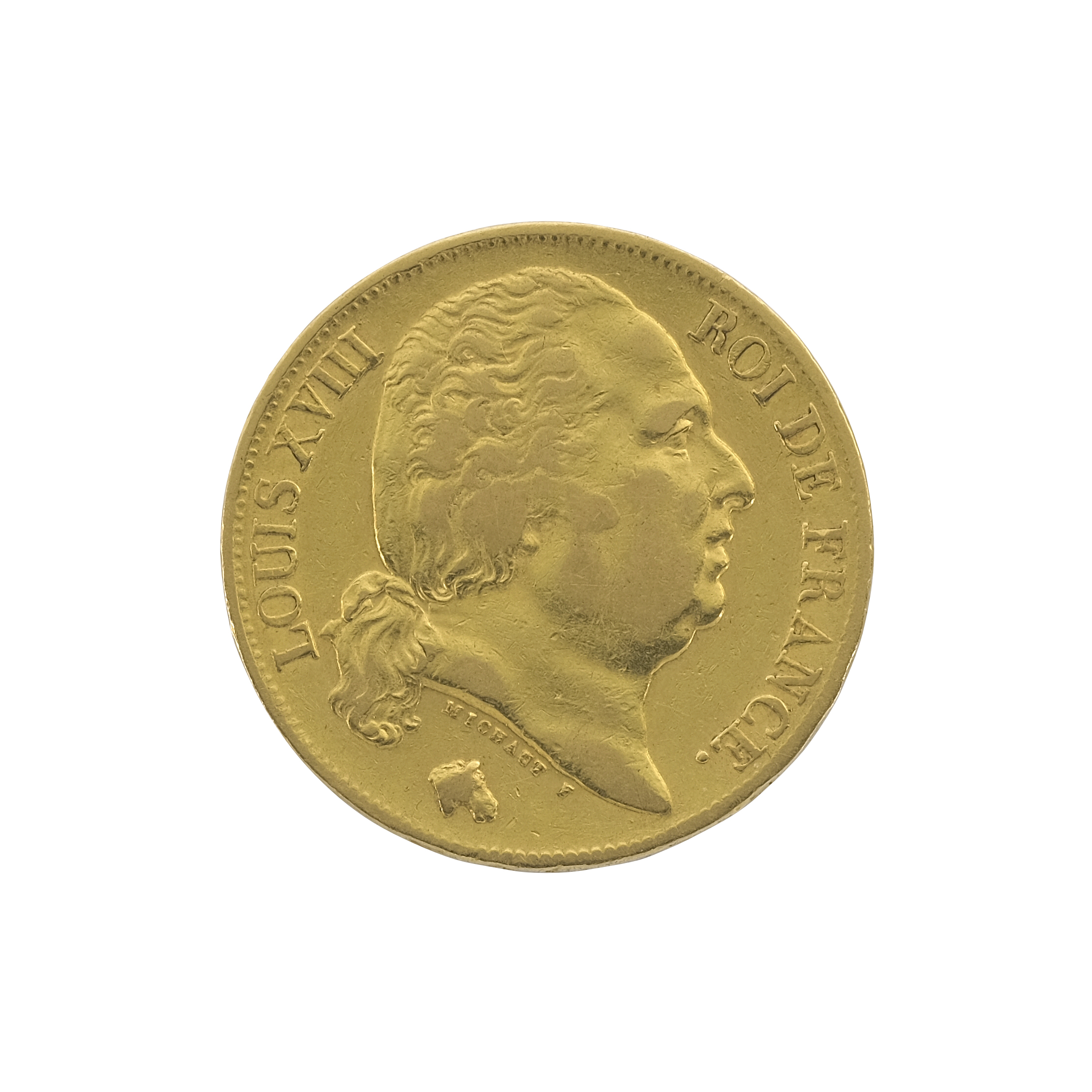Best Value 20 French Franc Louis XVIII Bare Head – A