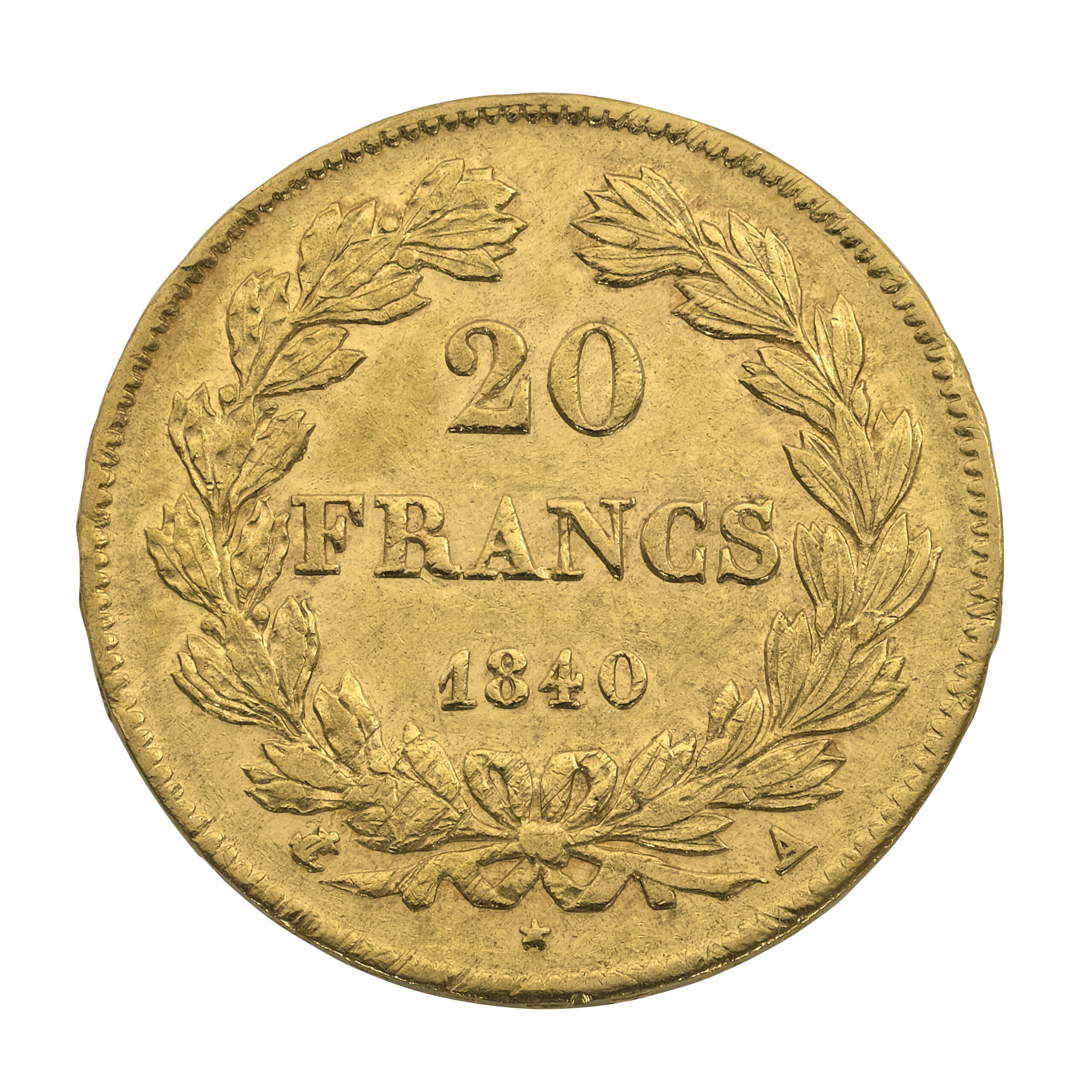 Best Value 20 French Francs Louis-Philippe Laureate Head – A