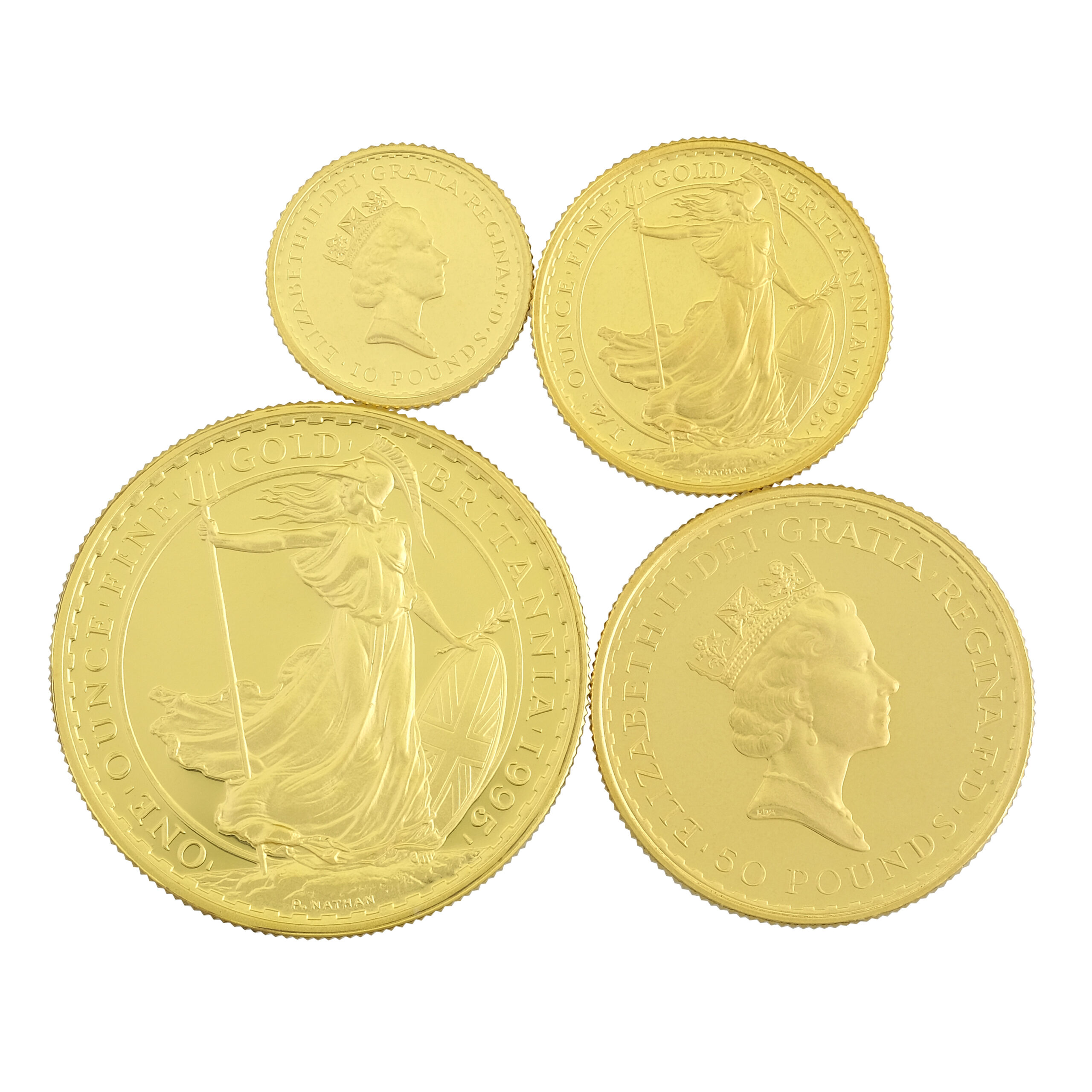1995 1.85 OZ Gold Britannia 4 Coin Proof Set